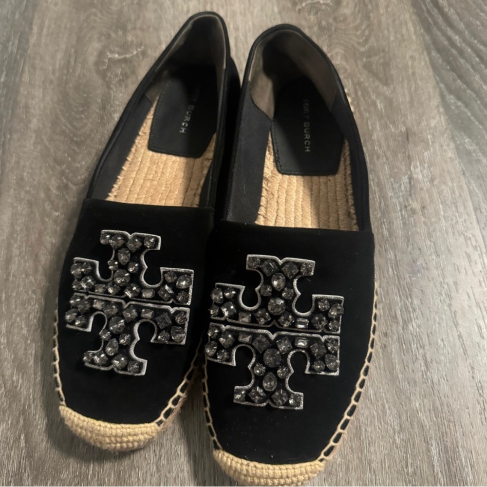 COPY - Tory Burch Black Espadrille Flats